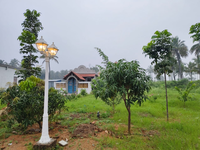 Wellness spa center surrounded by nature at Chettinad Farms